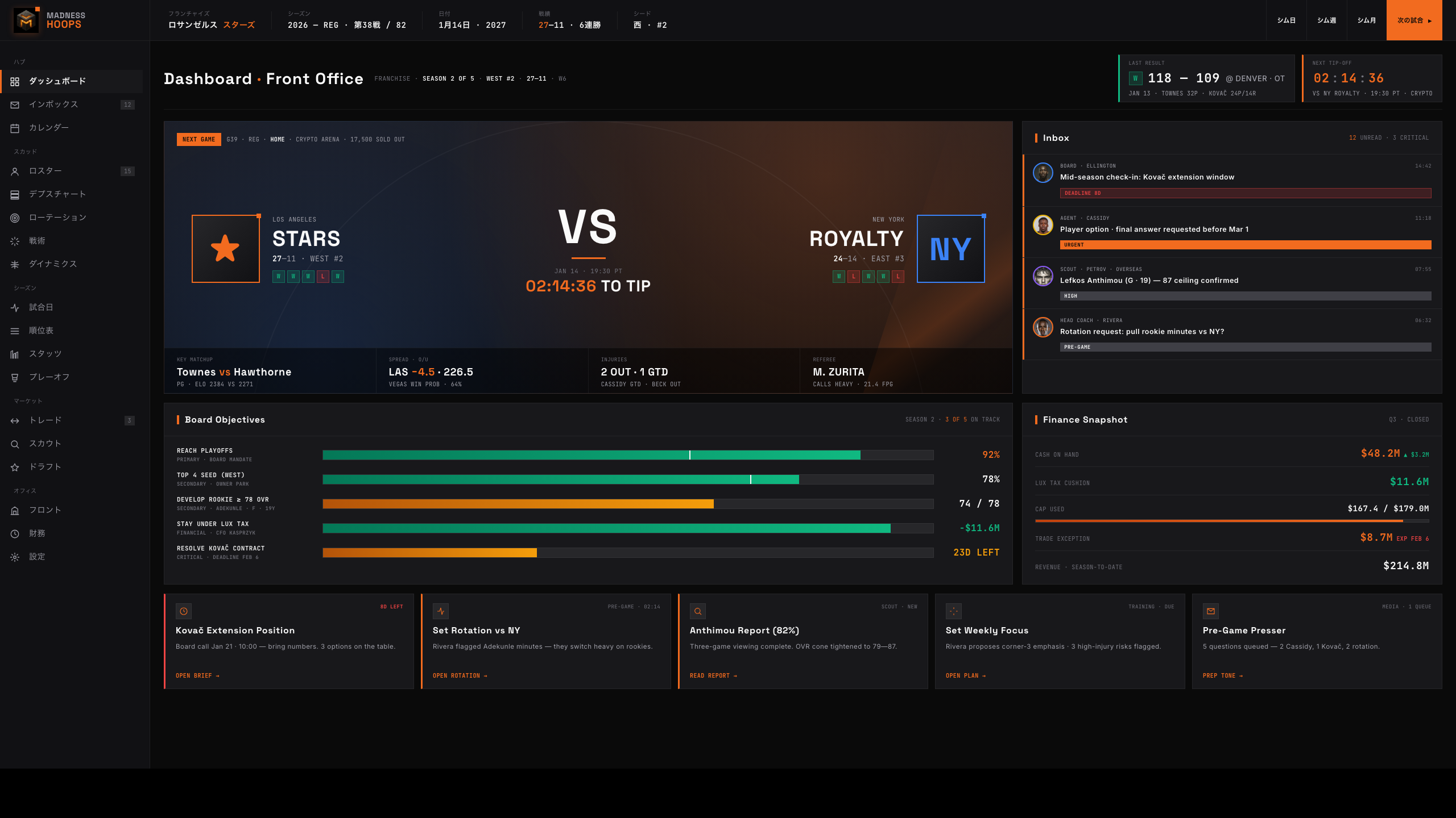 Hoops dashboard JA